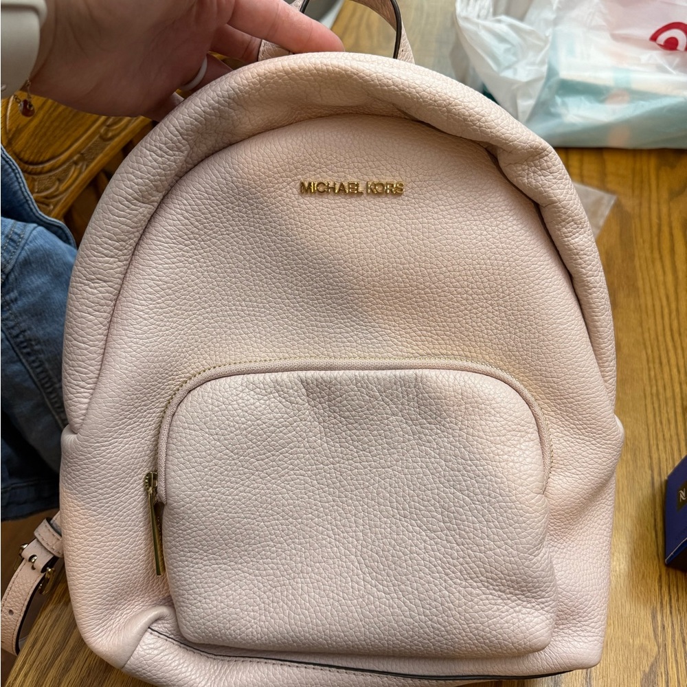 Michael Kors Pink Backpack Modern Design Everyday Use